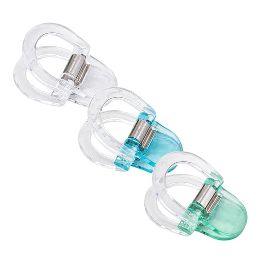 3 Pcs Adjustable Pants Hem Clips No Sew Instant Hemming Shortener Invisible Reusable Trouser Leg Cuffs Clamps Fabric Holders for Jeans Dress Pants Clothing Shirts, 0.1"x0.11", White Blue Green