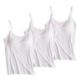 thumbnail image 1 of 3 Pcs Adjustable Thin Strap Tank Camisoles for Ladies Built in Detachable Pads Lightweight Stretch Breathable Shirts for Daily Working Walking Gentle Stretch for Bust Sizes (Watermelon Red,2XL), 1 of 4