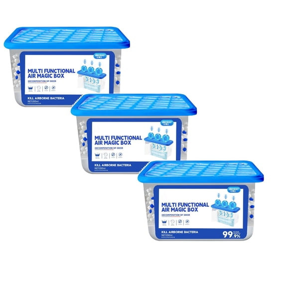 3 Pcs Air Magic Box 12 Oz, Indoor Air Purification Dust Removal Magic Box, Multi-Functional Indoor Dust-Removal Air Purifier Long-Lasting Purification, Home Essentials, 350 ML