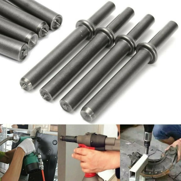 3 Pcs Air Rivet Hammer Sets + 1pc Coupped Bit for Pneumatic Bits12cmLong