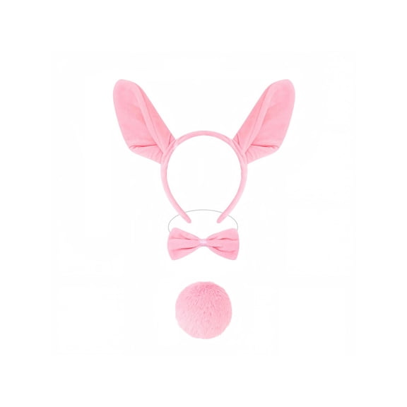 3 Pcs Alien Dog Costume Accessories Set Including Blue Dog Ear Headband Tail Bow Tie for Halloween Fancy Dress Up Supplies