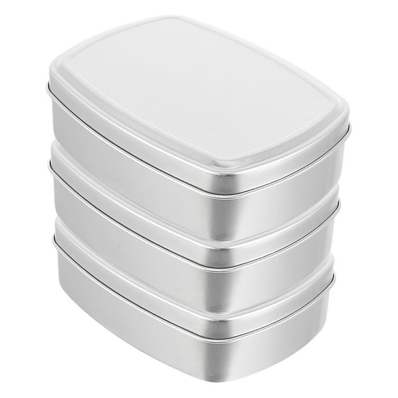 3 Pcs Aluminum Box Square Soap Travel Case Bathroom Soap Holder Soap Case Soap Tin Bar Soap Travel Case Fitness Travel