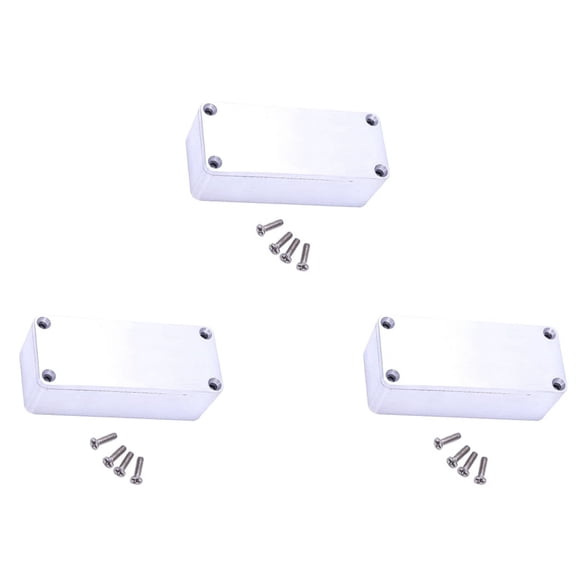 3 Pcs Aluminum Stomp Box Effects 1590A Style Pedal Enclosure for Guitar