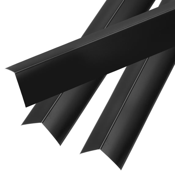 3 Pcs Aluminum Wall Corner Protectors L Molding Corner Guards for Walls Doors Window Cabinets, Black