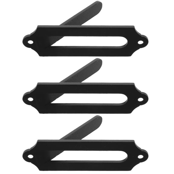 3 Pcs Animal Skull Wall Hanging Coat Hanger Euro Mount Black