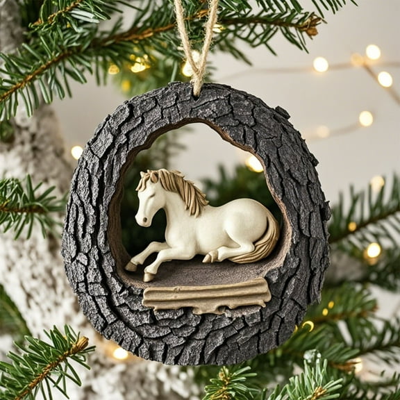 3 Pcs Animal Tree Ornament under $5! Xqxayjr Animals Christmas Ornaments Tree Hole Design, Forest Animals Acrylic Tree Decor, Oval Shape Christmas Pendants, Woodland Creature Holiday Ornaments