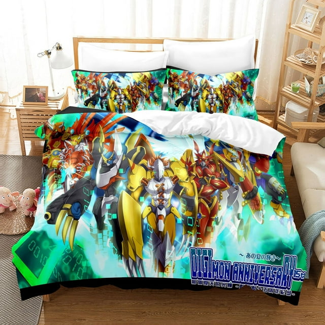3 Pcs Anime Bedding Set，Bedding Set 3pcs,Cute Cartoon Duvet Cover