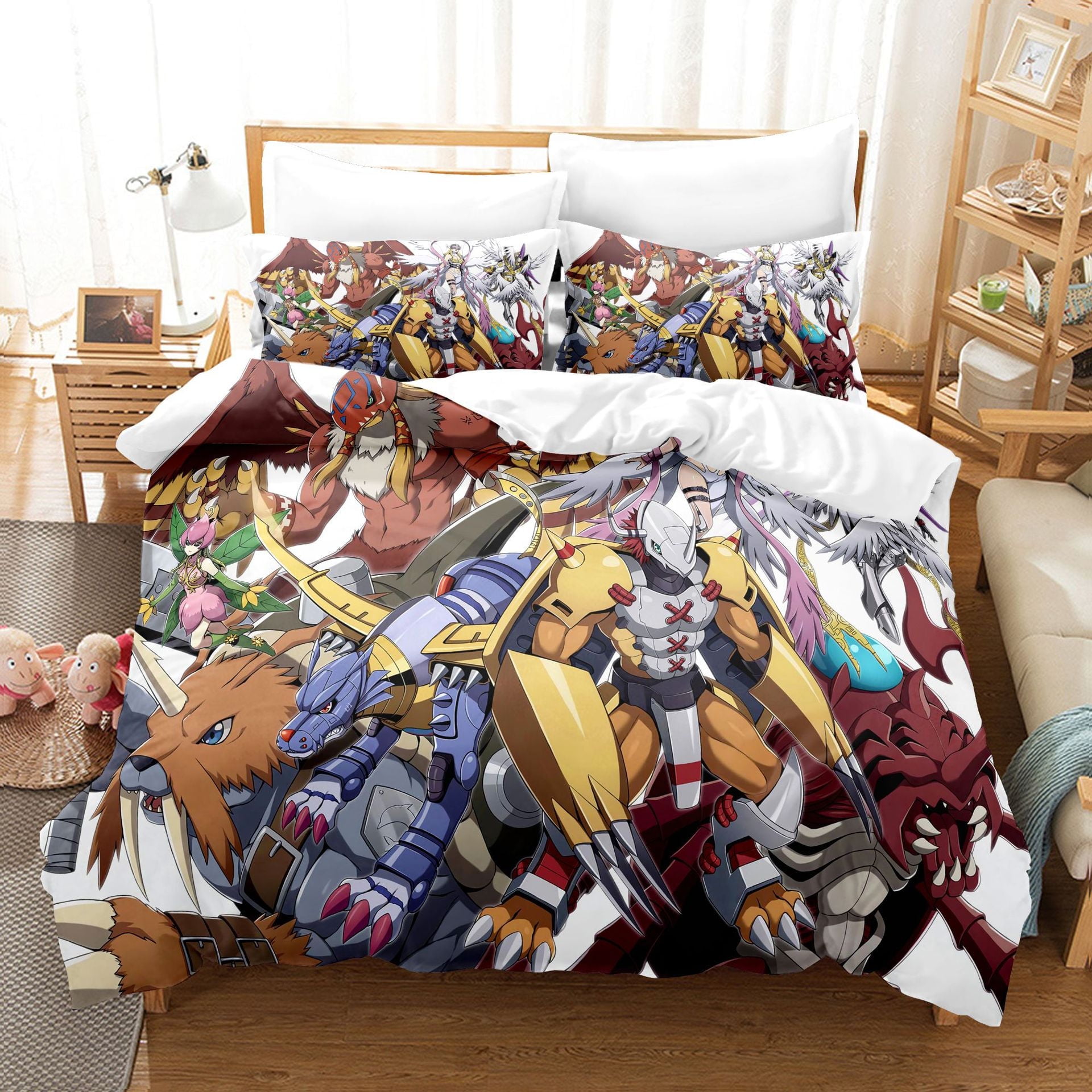 3 Pcs Anime Bedding Set，Cute Bed Duvet Cover,3 Piece Bedding Duvet