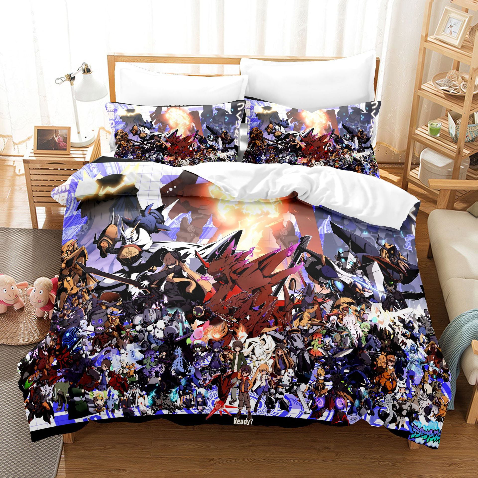 3 Pcs Anime Bedding Set，Kawaii Bedding,Living Room Sofa Bed Quilt