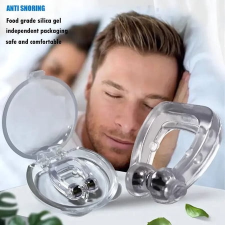 3 Pcs Anti Snoring/Sleep Apnea Device - Magnetic Nasal Clip, Silicone, Reusable,