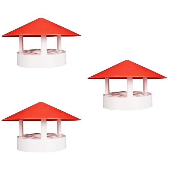unbranded 3 pcs Ducting Ventilation Rain Hat Chimney Cover Chimney Cowl Funnel Cover