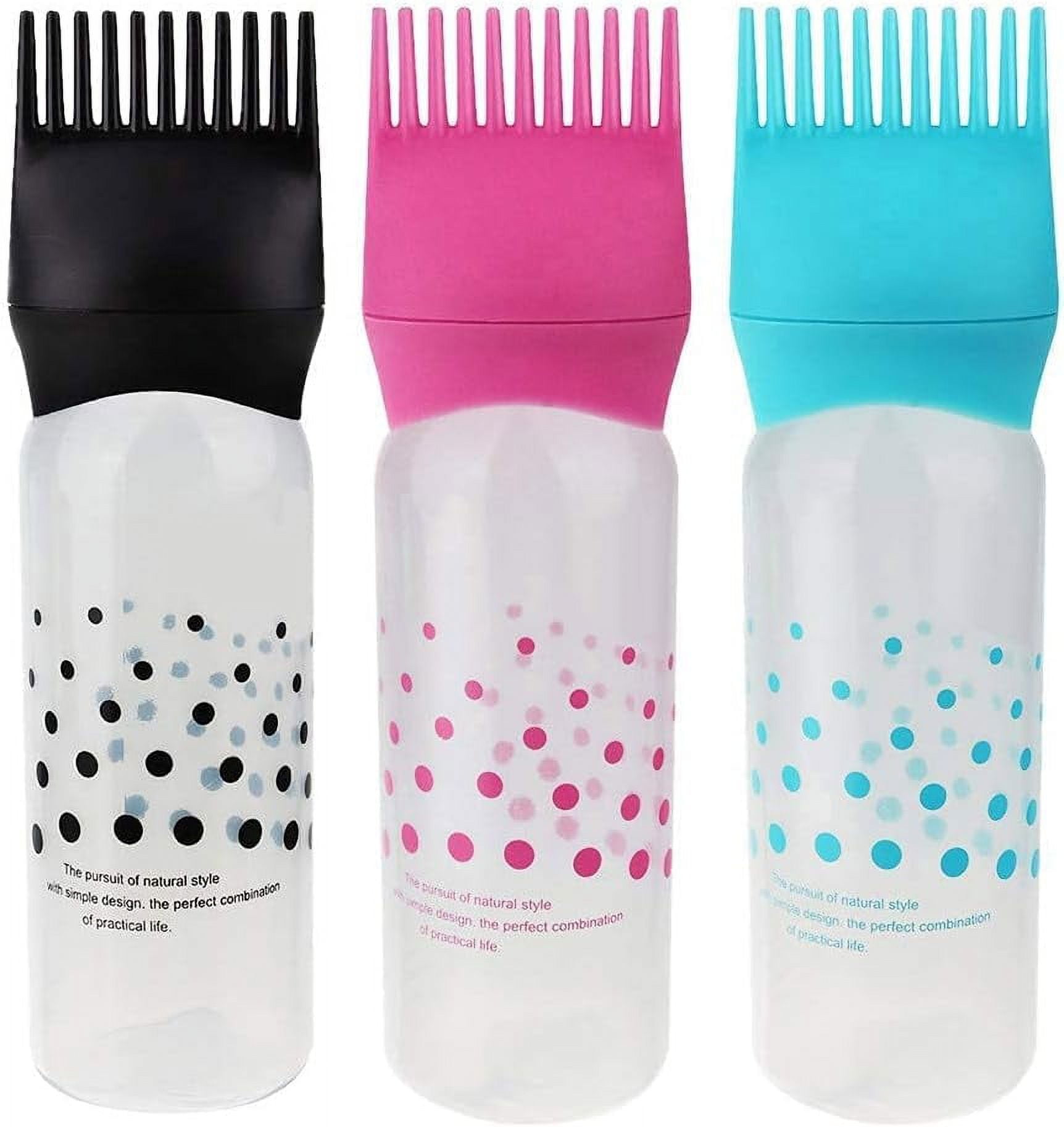 3 Pcs Applicator Bottles, Root Comb Applicator Bottle, Hair Dye Bottle