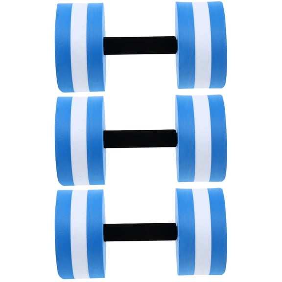 3 Pcs Aquatic Exercise Barbell Aerobics Water Equipment Fitness Man Blue