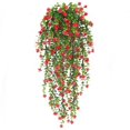 thumbnail image 1 of 3 Pcs Artificial Fake Flowers, Hanging Plastic Plants Outside,Eucalyptus with Camellia Vine Garland，Outside Indoor Decorations Simulated Flower Eucalyptus Camellia Vine Rose Wall Decoration ﻿, 1 of 6