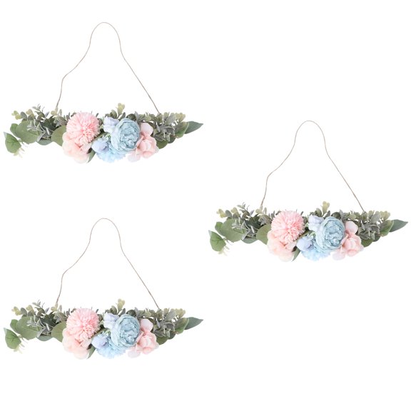 3 Pcs Artificial Flowers Wall Hanging Pretty Appearance Decor