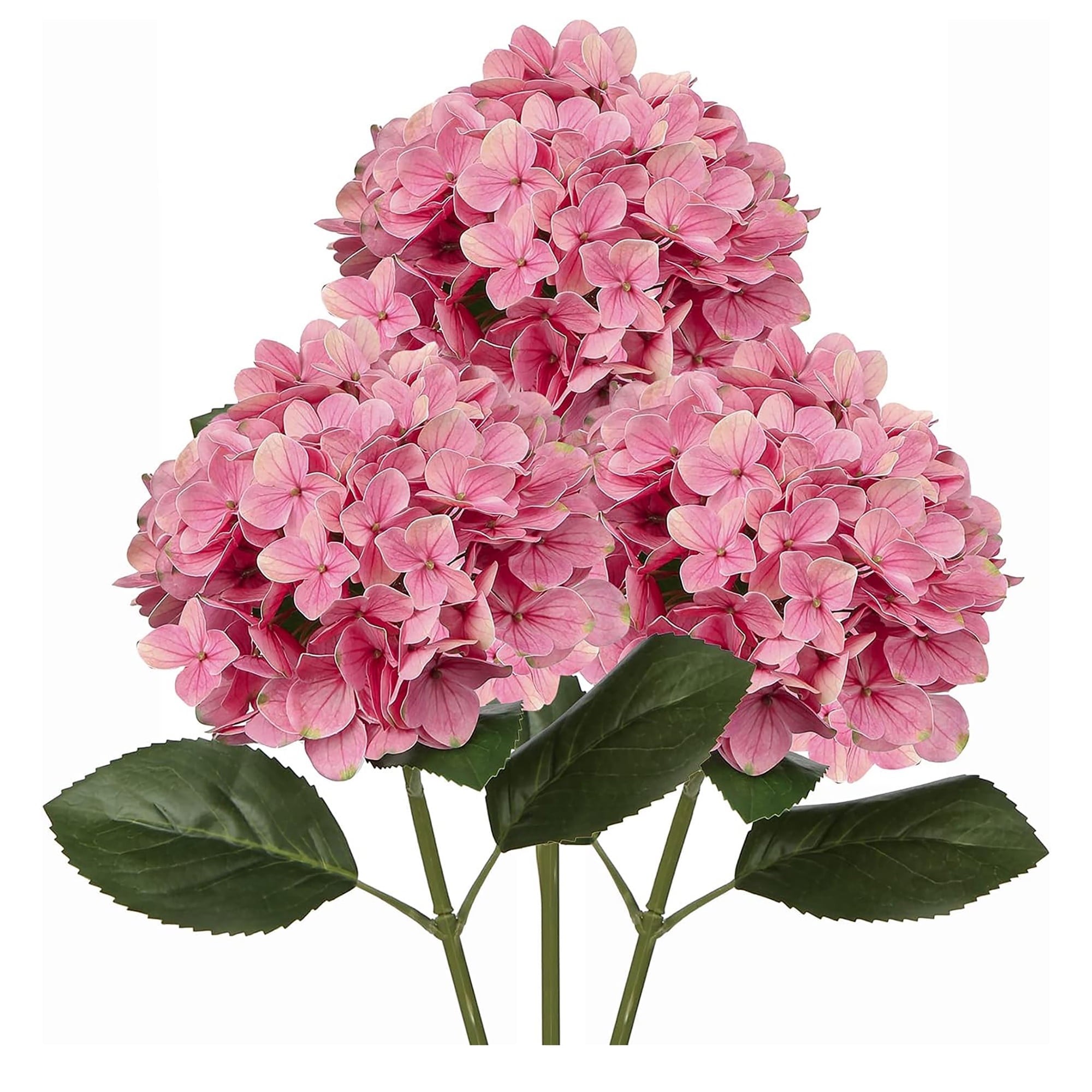Hydrangea4937★★★ 0308 3 Pcs Faux Hydrangeas Silk Flowers - 24.8 Inch Long Stem