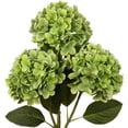 thumbnail image 1 of 3 Pcs Artificial Hydrangeas Silk Flowers 26 inch Long Stem Fake Flowers Floral Hydrangea Bouquet Green, 1 of 6