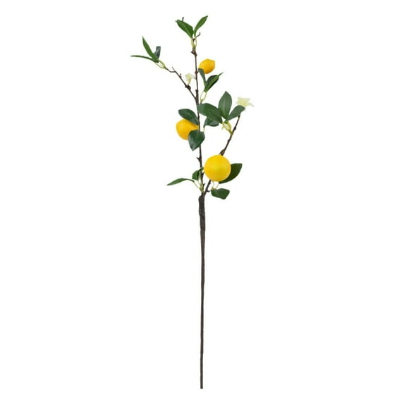 3 Pcs Artificial Lemon Branches,25.98 Inch Faux Lemons Tree Decor, Faux Greenery Stems,Realistic Fake Lemons Picks,Fake Lemon Plant For Home,Dining Table Centerpieces,Wedding,Kitchen Decor,25.98 in