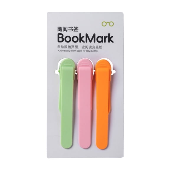 3 Pcs Automatic Bookmarks, Silicone Automatic Bookmark, Smart Bookmark, Silicone Automatic Book Marks for Reading Lovers Women Men, Book Page Markers Clip