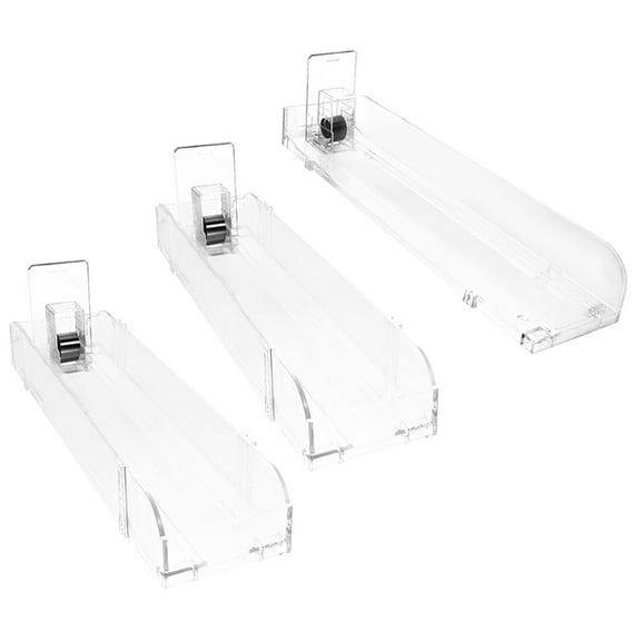 3 Pcs Automatic Cigarette Pusher Display Case Store Counter Shelf Desktop Dispenser Plastic
