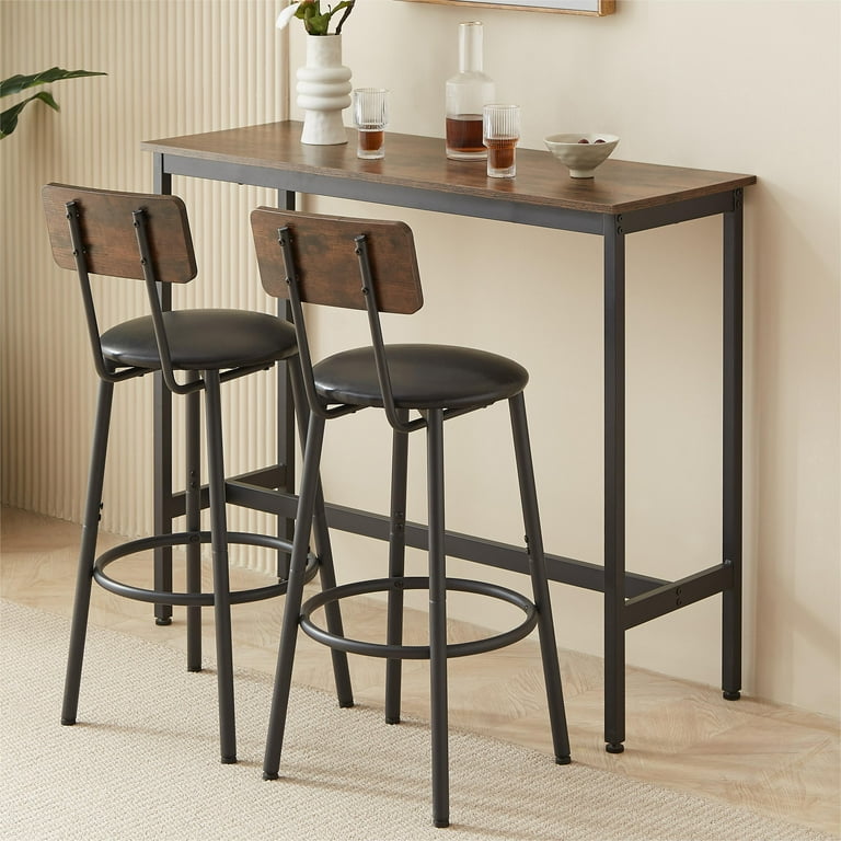Table with swivel stools hotsell
