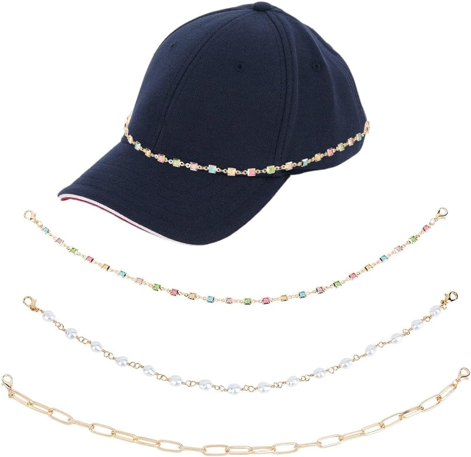 3 Pcs Baseball Hat Chains Cap Decoration Cowgirl Cap Accessories Kit ...