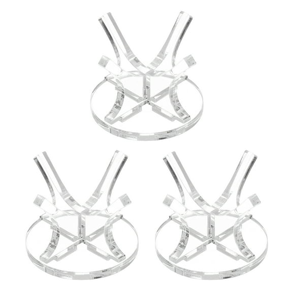 3 Pcs Baseball Holders for Balls Acrylic Small Ball Transparent Display Stand