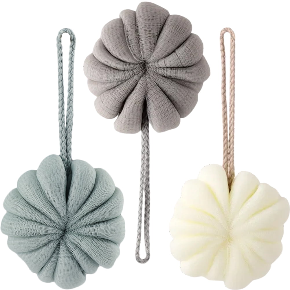 3 Pcs Bath Ball Towel Scrubber Sponge Household Bath Loofahs Kid Body Wash Bath Shower Loofah