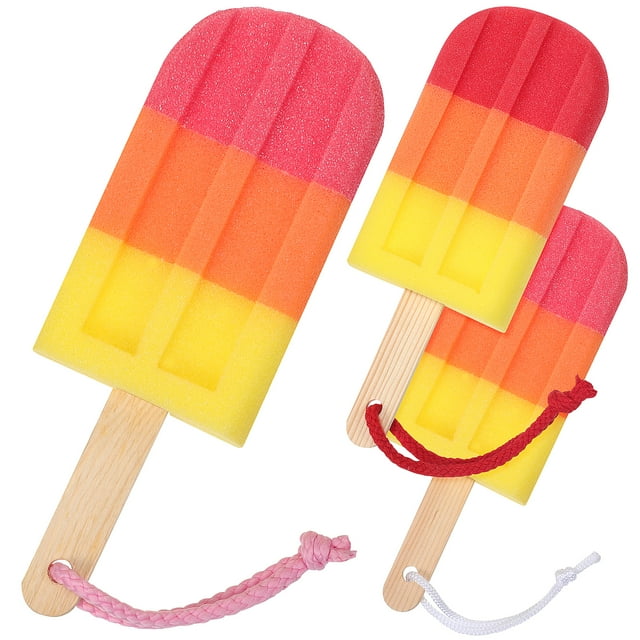 3 Pcs Bath Sponge Ice Cream Brush Tubs Body Brush Body Lotion Sponge