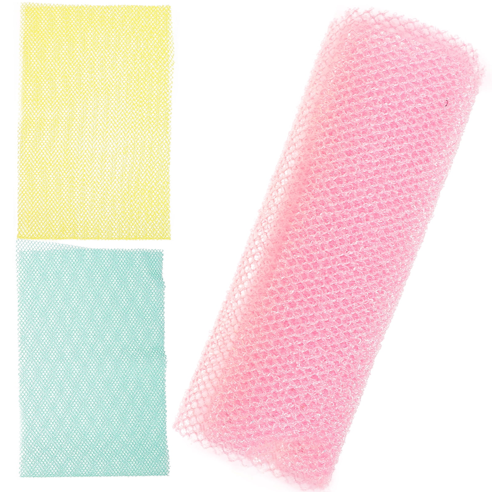 3 Pcs Bath Towel Foaming Net African Strip Long Back Rub Exfoliating ...