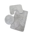 thumbnail image 1 of 3 Pcs Bathroom Rugs Set Bathroom Bath Mat Ultra Soft Non Slip and Absorbent Bath Rugs Chenille Super Soft, Bath Rug, Contour, Toilet Lid Cover Light Gray, 1 of 3