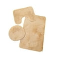 thumbnail image 1 of 3 Pcs Bathroom Rugs Set Bathroom Bath Mat Ultra Soft Non Slip and Absorbent Bath Rugs Chenille Super Soft, Bath Rug, Contour, Toilet Lid Cover Khaki, 1 of 1