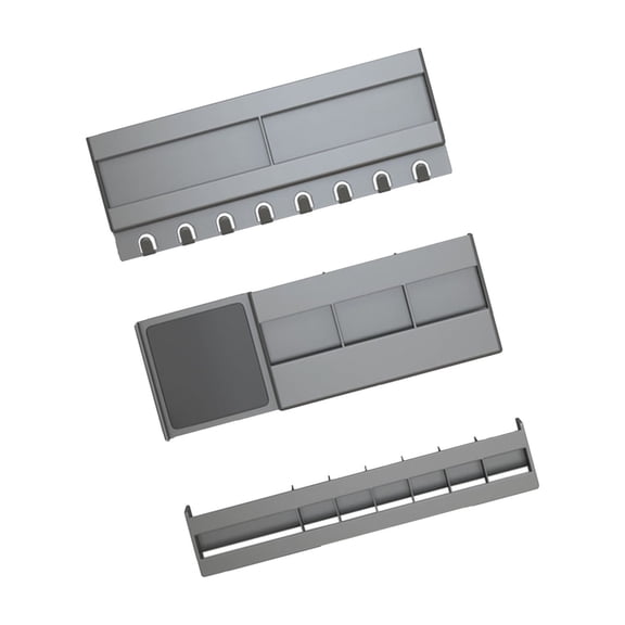3 Pcs Bathroom Wall Mount Shelving Unit with Invisible Compartments Adhesive Design Bathroom Shelf for Household