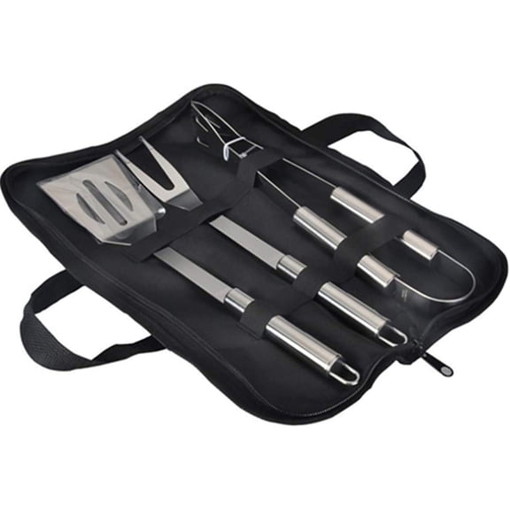 3 Pcs Bbq Tool, Stainless Steel Bbq Tools Sets Kitchen Utensil Set Bbq Grill Tools Kit Barbecue Accessories With (3 Pcs)