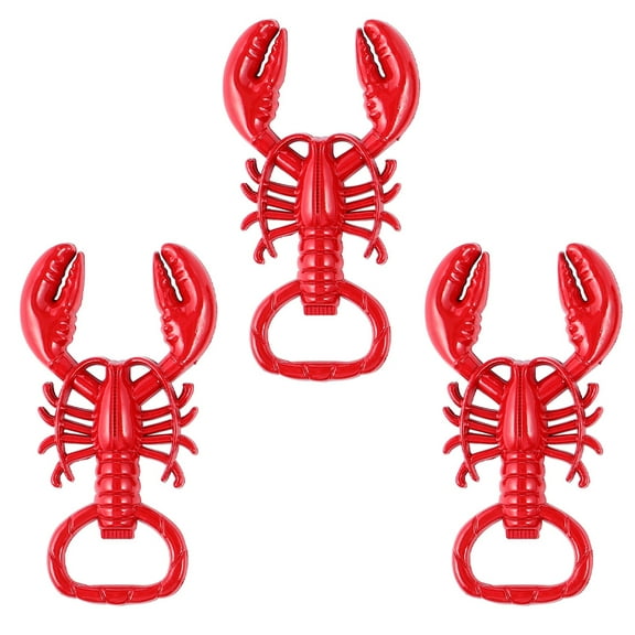 3 Pcs Corkscrew Crawfish Bottle Opener Picnic Crayfish Shape