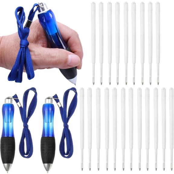 3 Pcs Big Fat Pens, Heavy Weighted Ballpoint Pen Retractable Wide Grip Pen with Strap for Hand Tremors Elderly Handicap