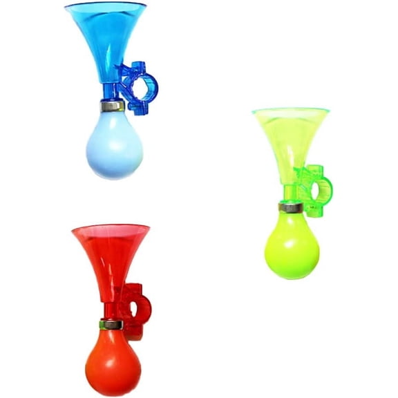 3 Pcs Bike Horn Kids Air Horn Clown Horn Hand Held Plastic Scooter Bicycle Bell for Cart Kids Boys Girls