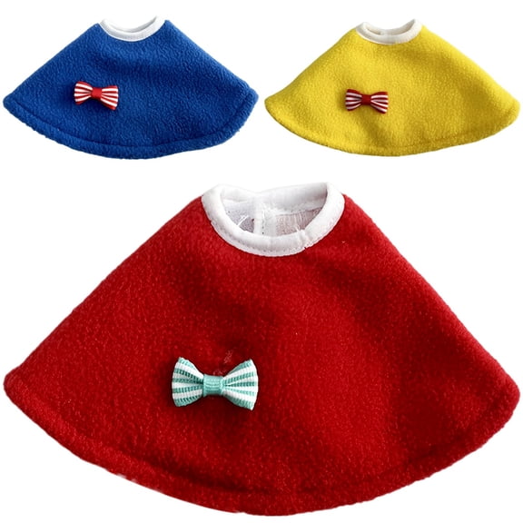 3 Pcs Bird Collars for Feather Plucking, Soft Neck Protector with Striped Bowknot, Adjustable Breathable Fleece Recovery Cone to Stop Biting for Cockatiels, Sun Conures, Lovebirds, Small Parrots