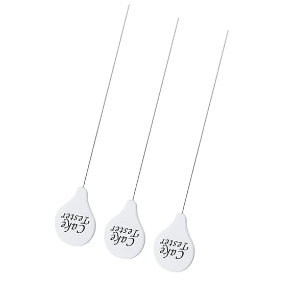 Clispeed 3Pcs White Cake Tester Stainless Steel Biscuit Stirring Pin for Professional Baking Use