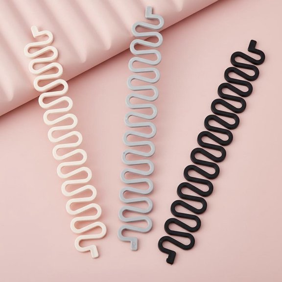 3 Pcs (Black, Gray, White) Female Hair Styling Braid Fish Bone Braid Twist Braid Hair Accessories DIY Hairstyle Tool