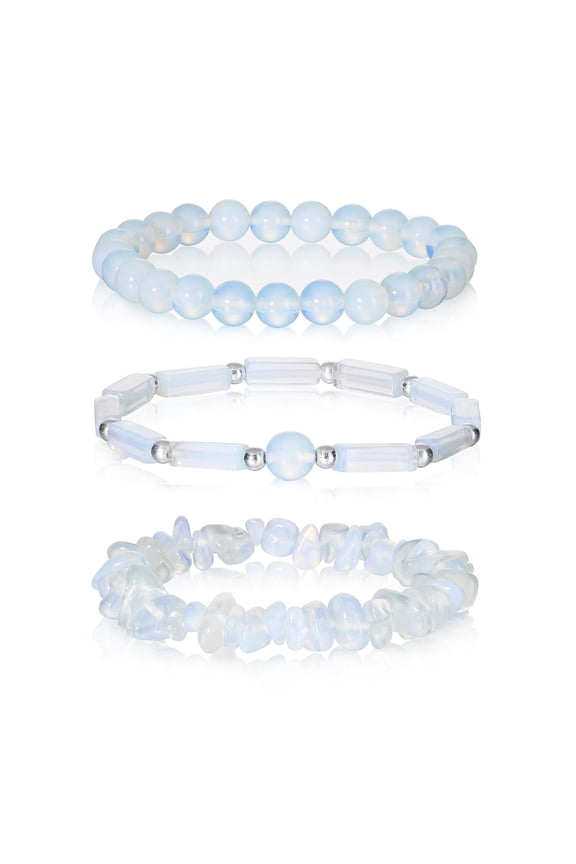 3 Pcs Black Hematite Bracelet for Women 8mm Hematite Crystal Bracelet for Women Hematite Jewelry Natural Healing Protection Stone Bracelets Beaded Bracelets Gift for Men Women