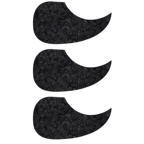 3 Pcs Black Pickguard Acoustic Guitar Decal Scratch Plate for Water Drop