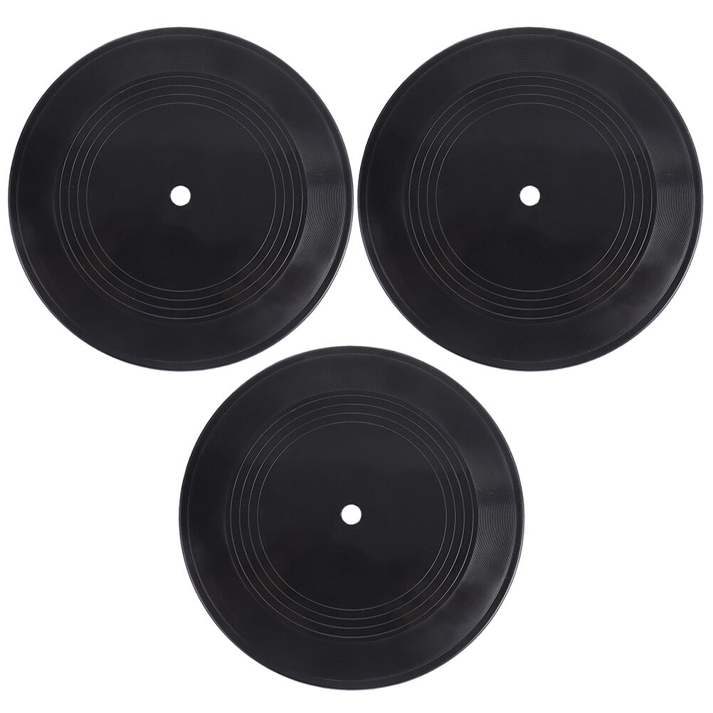 3 Pcs Blank Records Fake Decoration Vintage Signs Music Gifts Wall