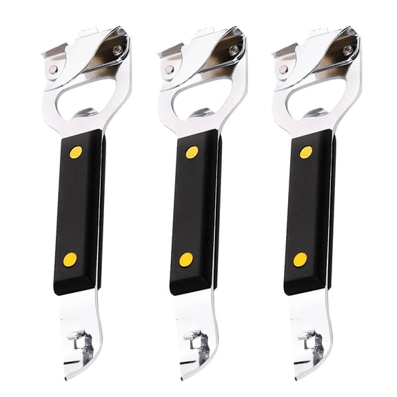 NIAIZEK Stainless Steel Bottle Opener Black Portable for Indoor Outdoor Use 3Pcs