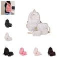 thumbnail image 1 of 3 Pcs Bow Print Backpack Set, Large Capacity Cute Versatile Rucksack with Matching Shoulder Bag and Mini Handbag for Teen Girls Women Daily School Travel, 1 of 7