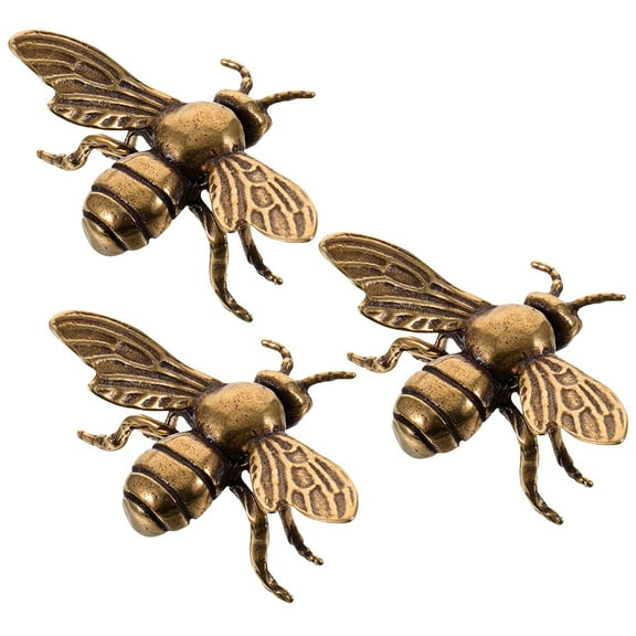 3 Pcs Brass Bee Ornament Gold Table Decor Bed Room Decor Retro Home Decor Shelf Decor Gold Home Decor Office