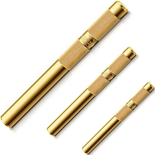 3 Pcs Brass Drift Punch Set, 3/4, 1/2, 3/8 Inch, 25075 25076 25077 Brass Punch Tool Kit for Automotive, Machinery Repair$$Tools & Hardware Other