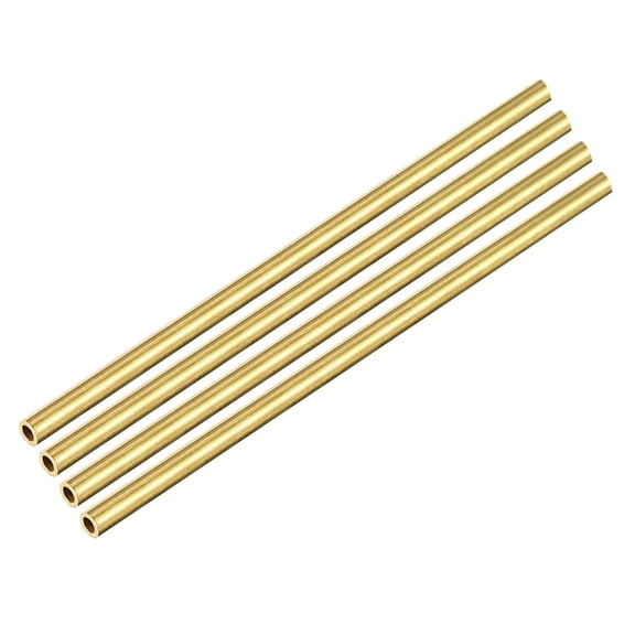 3 Pcs Brass Round Tube 300mm Length 7mm OD 2mm Wall Thickness Seamless Straight Pipe Tubing