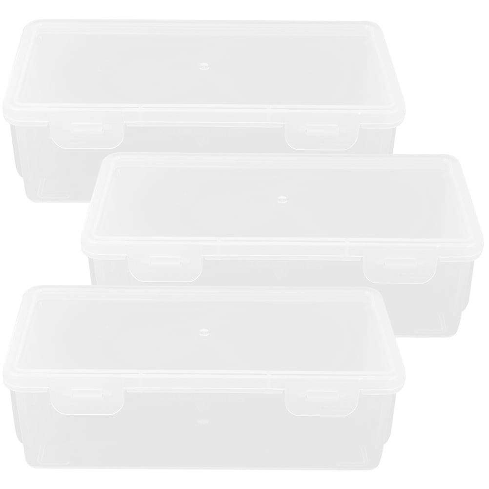 3 Pcs Bread Storage Box Fridge Loaf Boxes Plastic Container Cereal