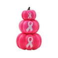 thumbnail image 1 of 3 Pcs Breast Cancer Awareness Decorations Artificial Pumpkins Bulk Faux Foam Pumpkins with Pink Ribbon Pattern for Fall Halloween Table Decor, 1 of 5